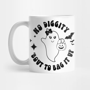 No Diggity Bout To Bag It Up Girl Ghost Girl Halloween Mug